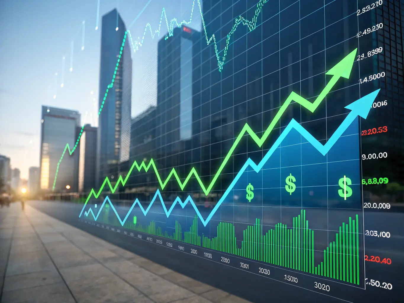 An image illustrating successful investment outcomes, such as a growing graph or a satisfied client receiving financial gains.